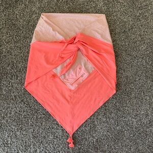 Lululemon Easy Wrap Swim Cover Up O/S Coral Tasseled Pocket EUC